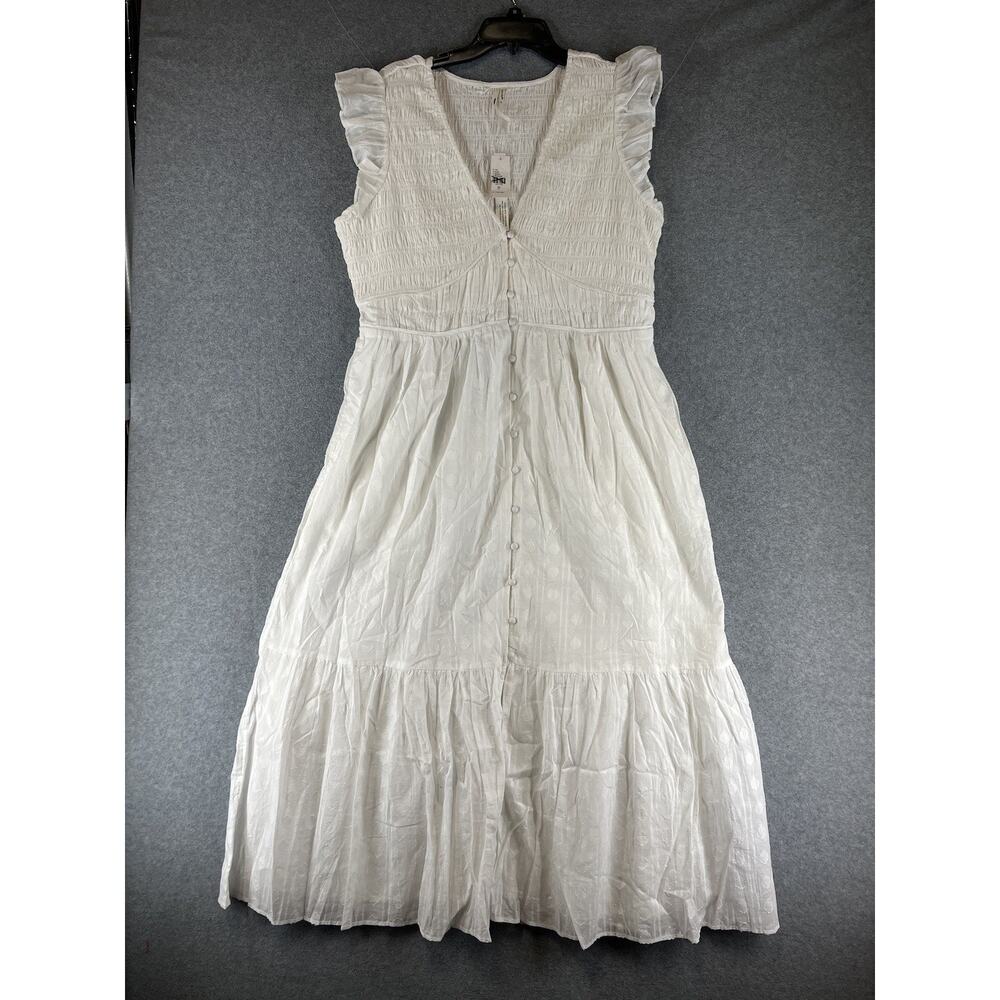 Anthropologie The Peregrine Midi Dress Size XL White